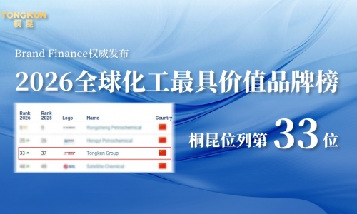 2026年全球化工最具價值品牌榜：桐昆躍升至第33位